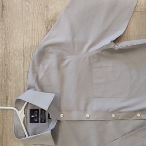 Stafford Men's Grey Long-Sleeve Dress Shirt